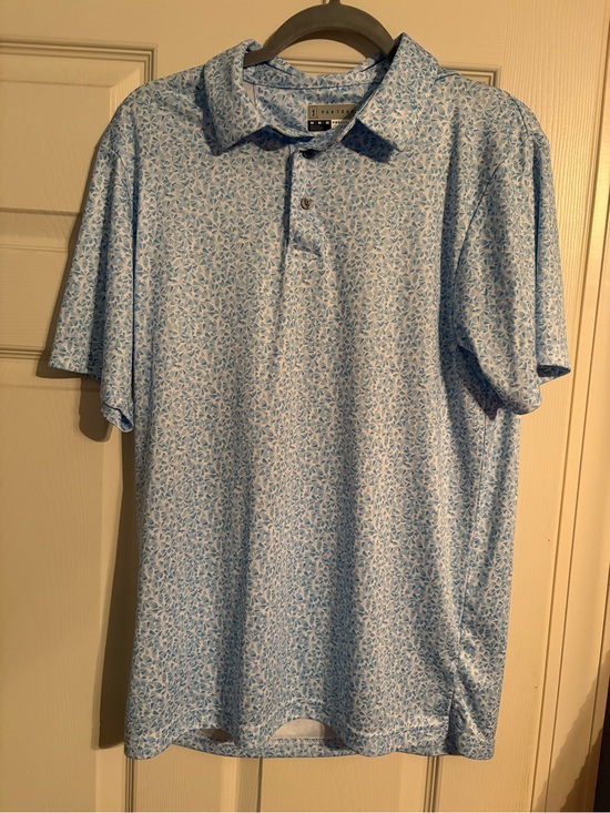 PGA Tour Other - PGA Tour Light Blue and White Golf Polo